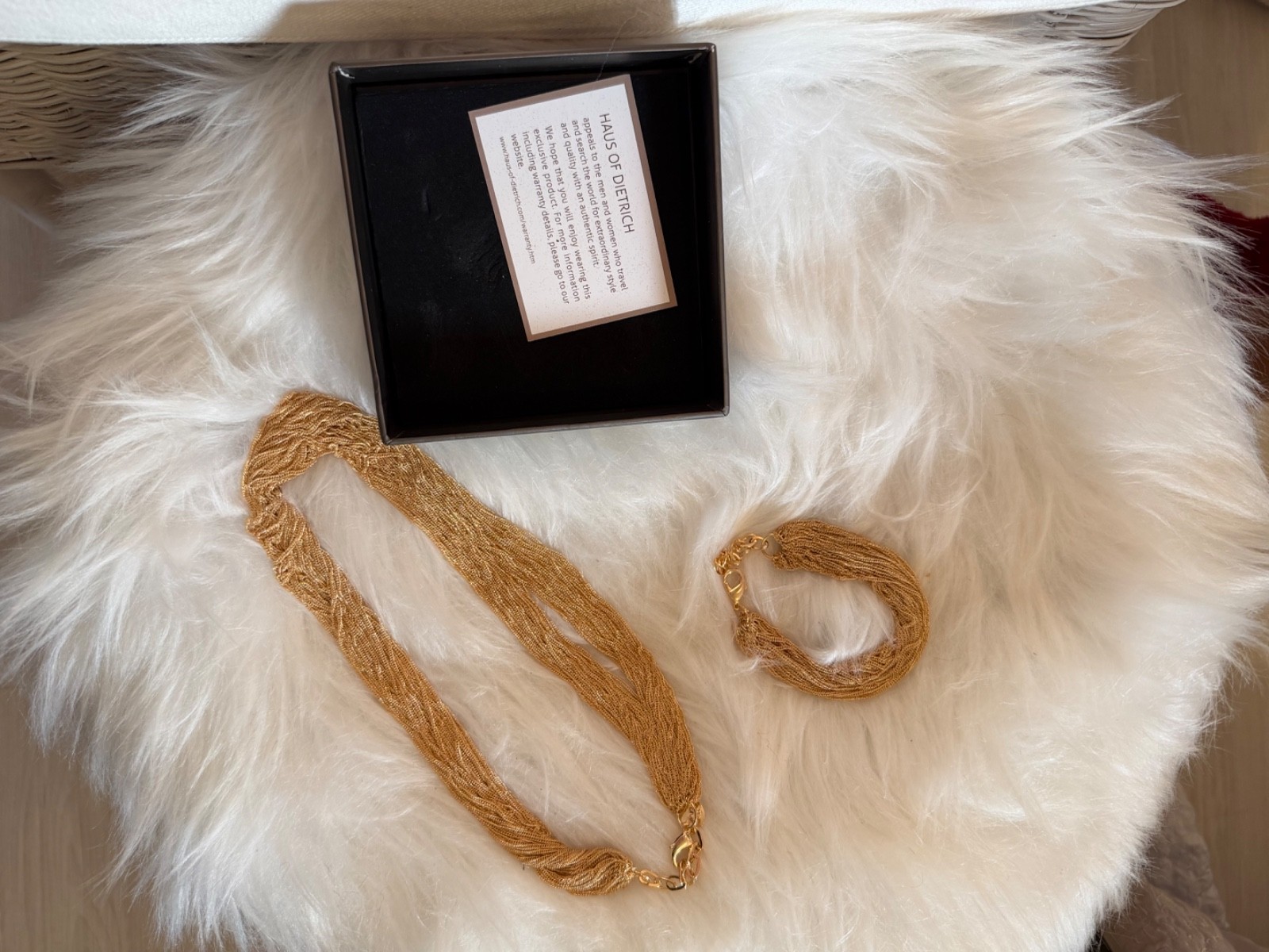 Haus of Dietrich gold-tone multi-strand necklace