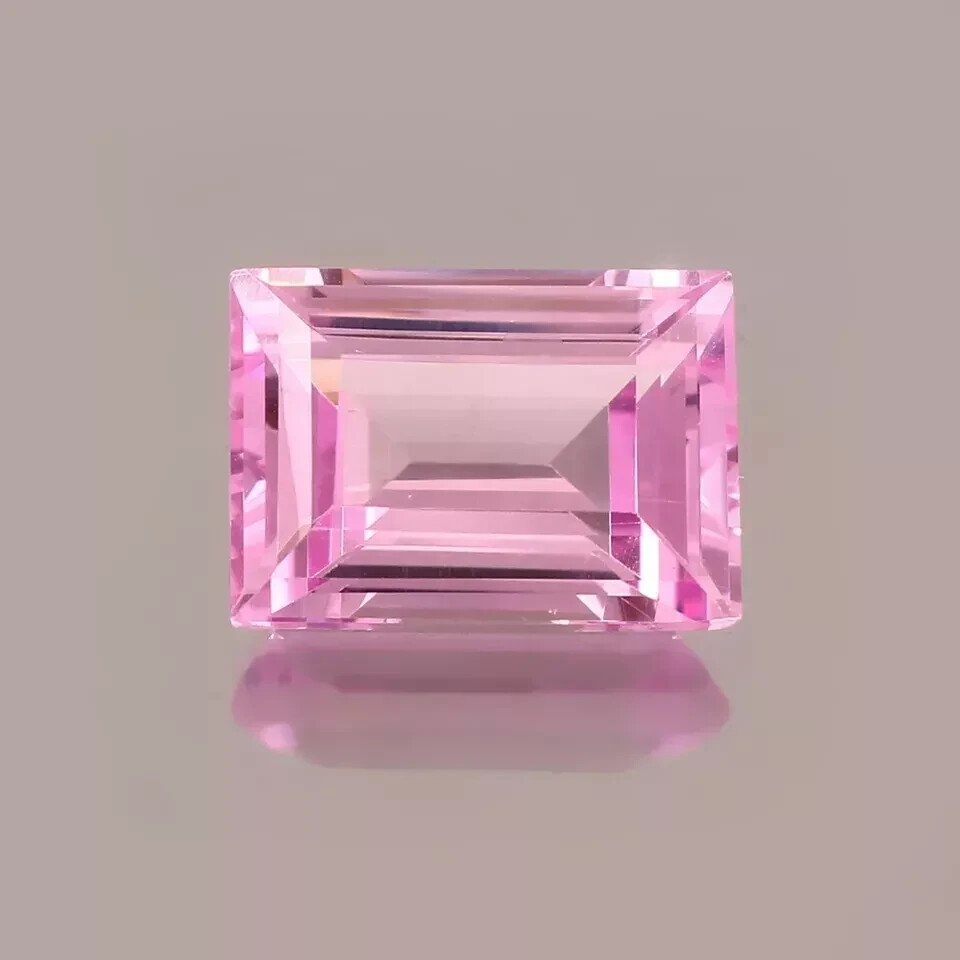 AAA+ 16 Ct+ Natural Flawless Madagascar Morganite Loose Emerald Cut Gemstone