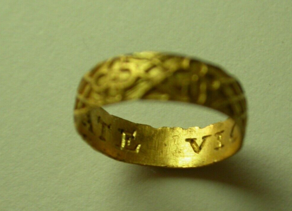 Gold posy ring 16th Century -Tiny 6 Months-1 year baby