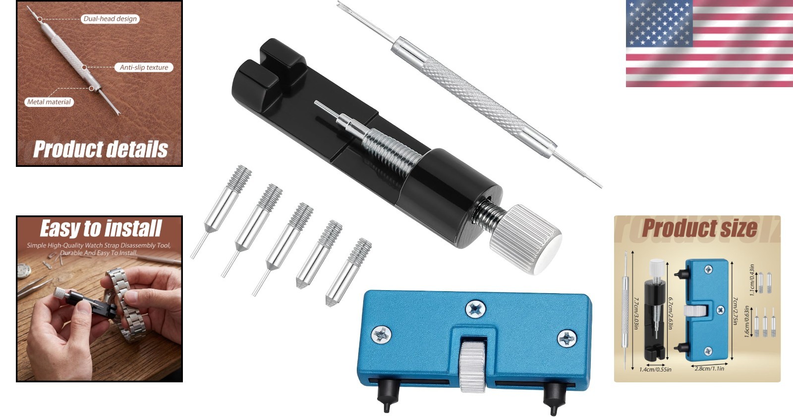 Professional Watch Link Removal Kit – Stainless Steel Tools for Perfect Sizing