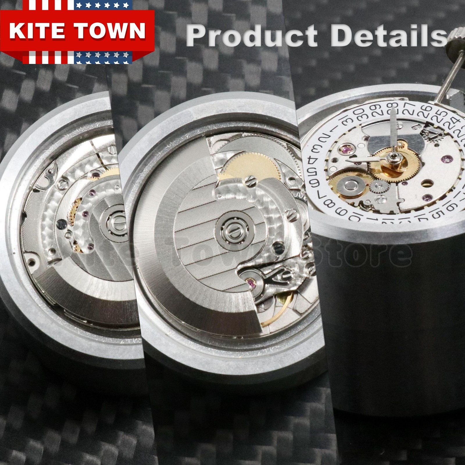 Clone 2824 2824-2 Movement Automatic Perlage Polish Finish ETA Replacement