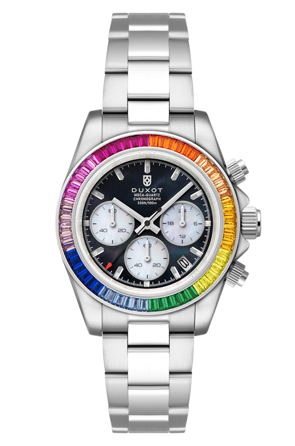 Duxot Accelero Rainbow Stainless Steel 40mm Meca-Quartz Wristwatch DX-2064-22