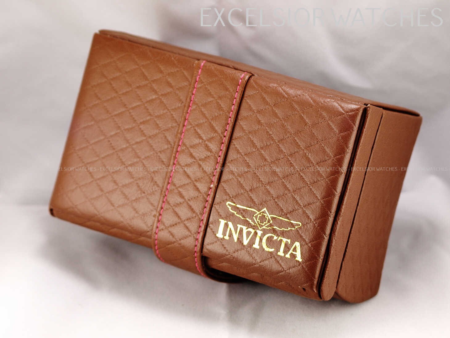 NEW Invicta 3 Slot Watch Case BROWN / PINK