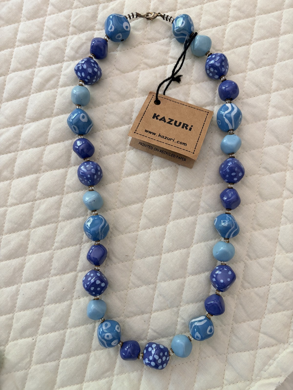 Kazuri Kenya Hand Crafted Fair Trade 22″ Beaded Necklae NWT