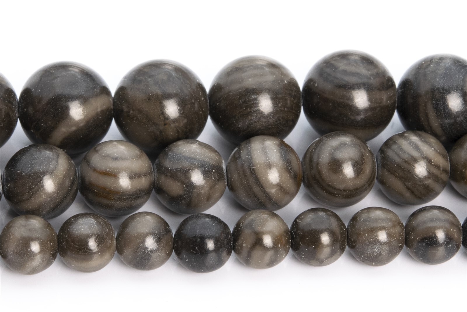 Natural Coffee Brown Swirl Jasper Beads Grade AAA Round Loose Beads 6/8/10MM