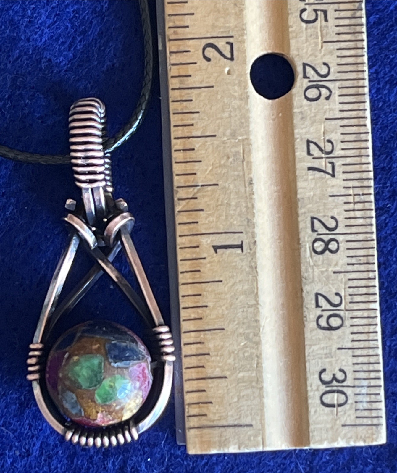 Agate Composite ~Handmade copper wire wrapped pendant 3r