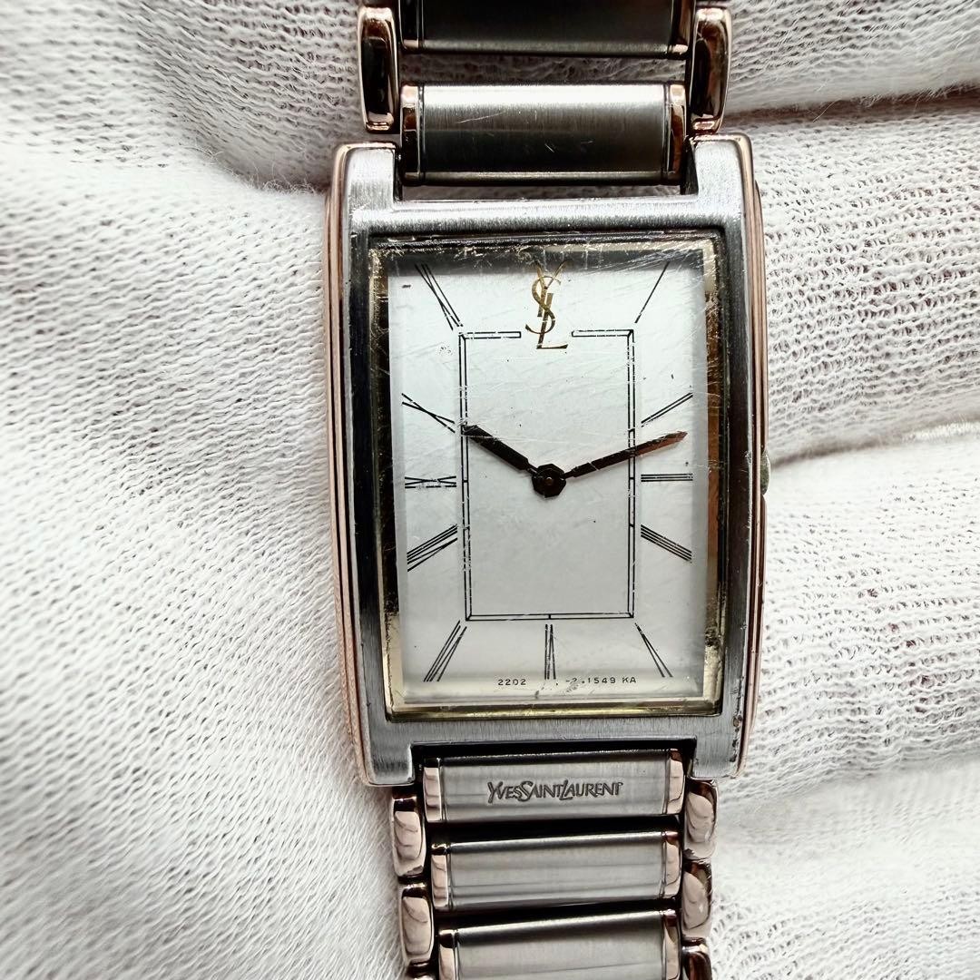 Yves Saint Laurent 2202229061Y Watch Roman Silver Bronze Stainless Steel