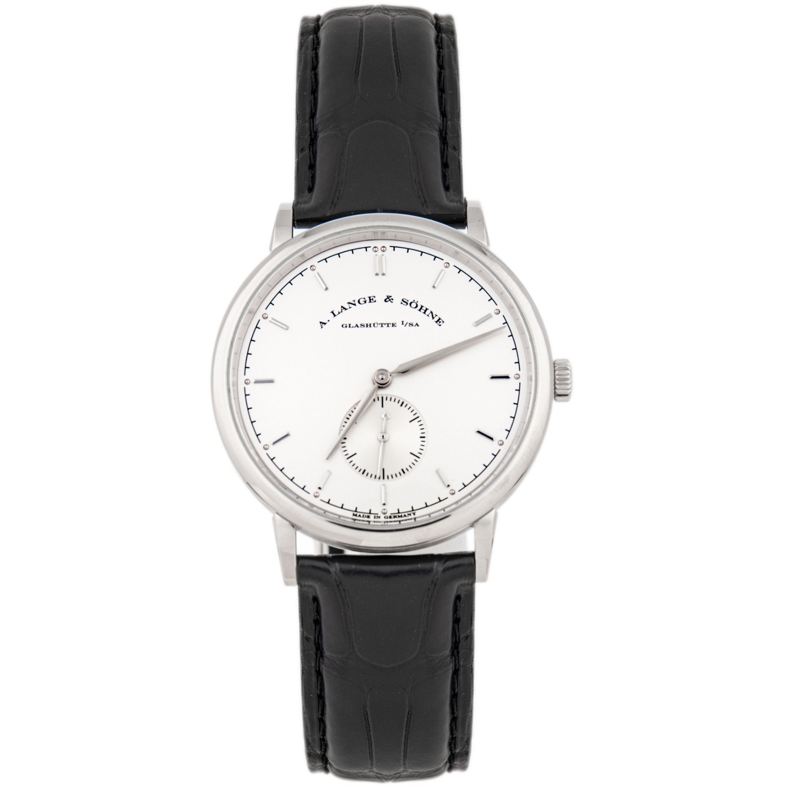 A Lange & Sohne Saxonia White Gold Silver Dial 37mm 215.026