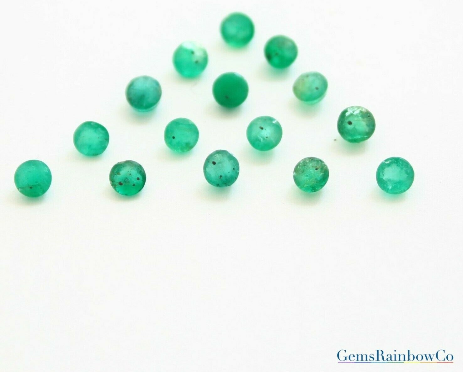 Natural Green Round, Zambian Emerald, Green colour, 2 mm To 5mm, #826