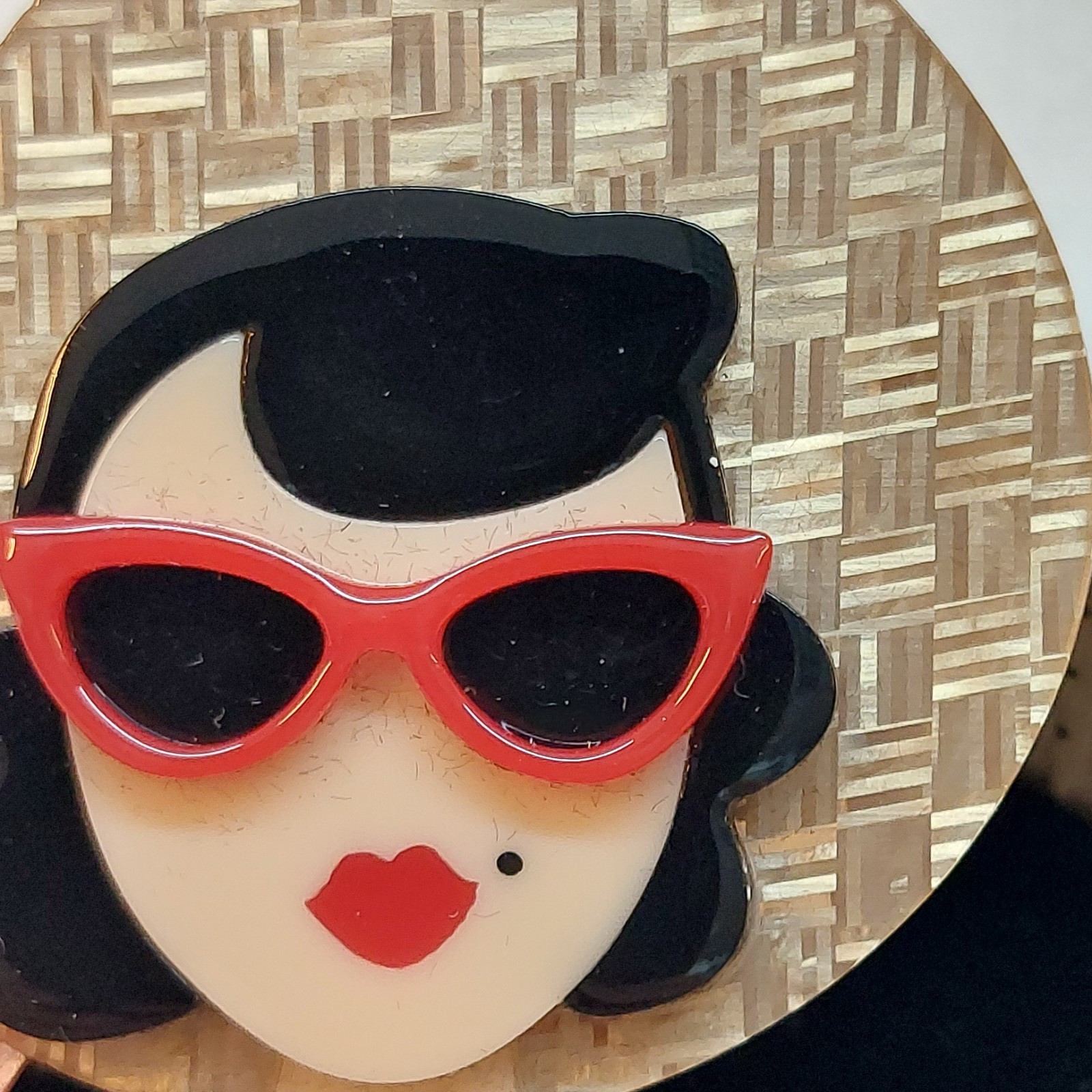 Erst Wilder Brooch Picnic Portrait Boxed Resin Sold Out