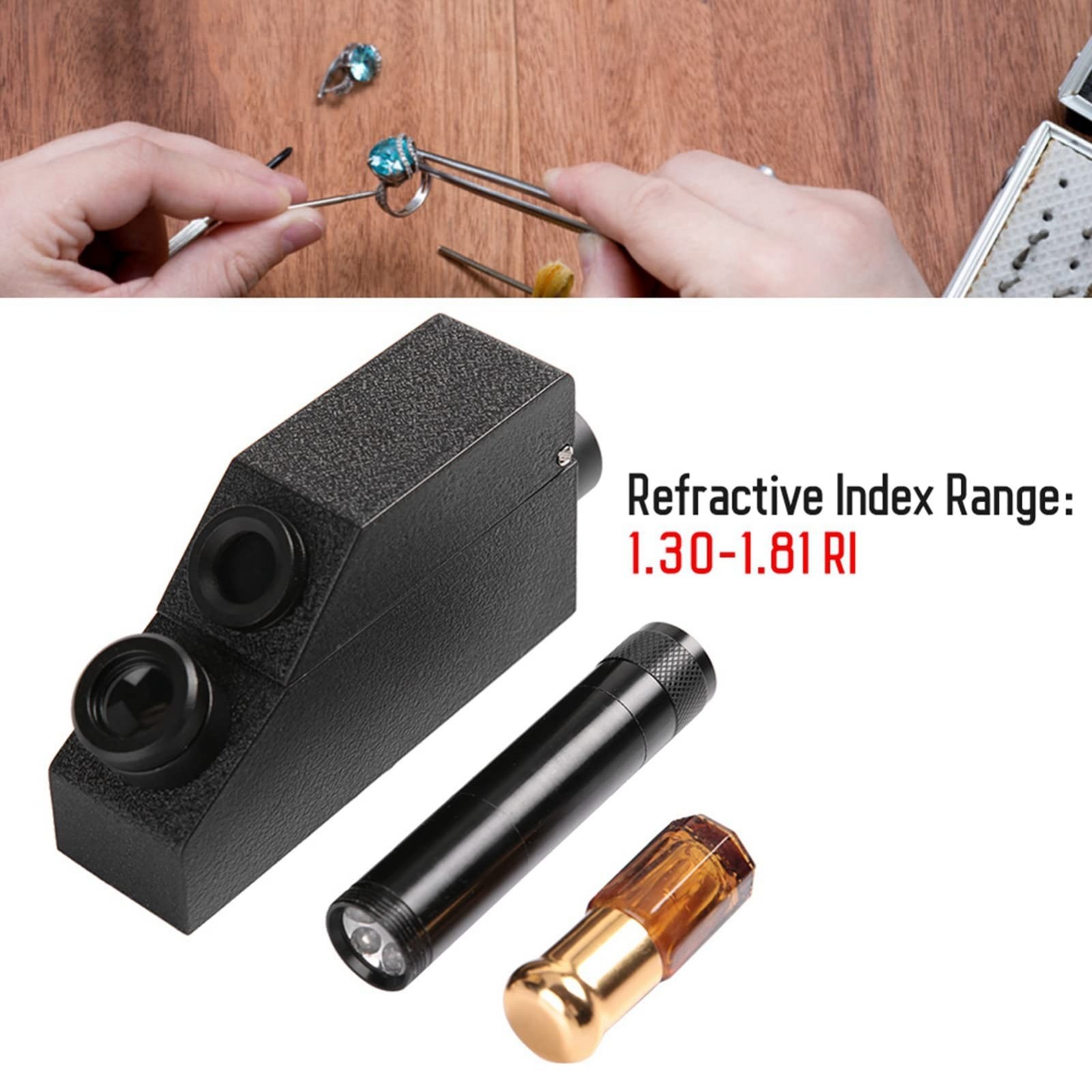 Jewelry Refractometer Meter – Professional Gem Testing Tool for Refractive Index