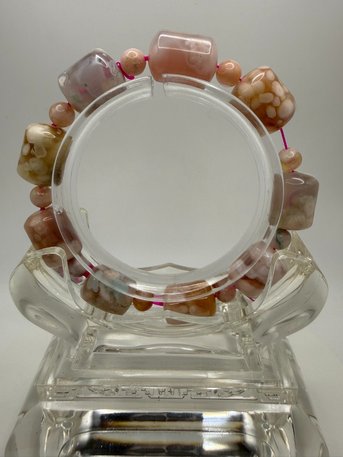 Natural Sakura Flower Agate – 12mm – B5-4189