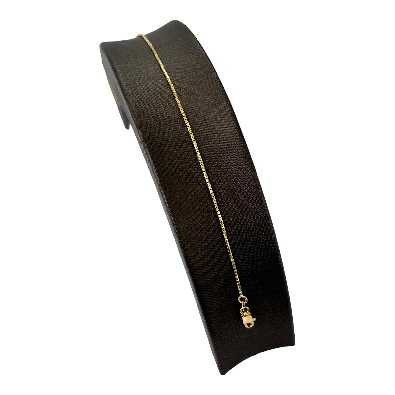 18ct 18K Yellow Gold Italian Fine Box Link Anklet 2.10 Grams 23cm. Brand New