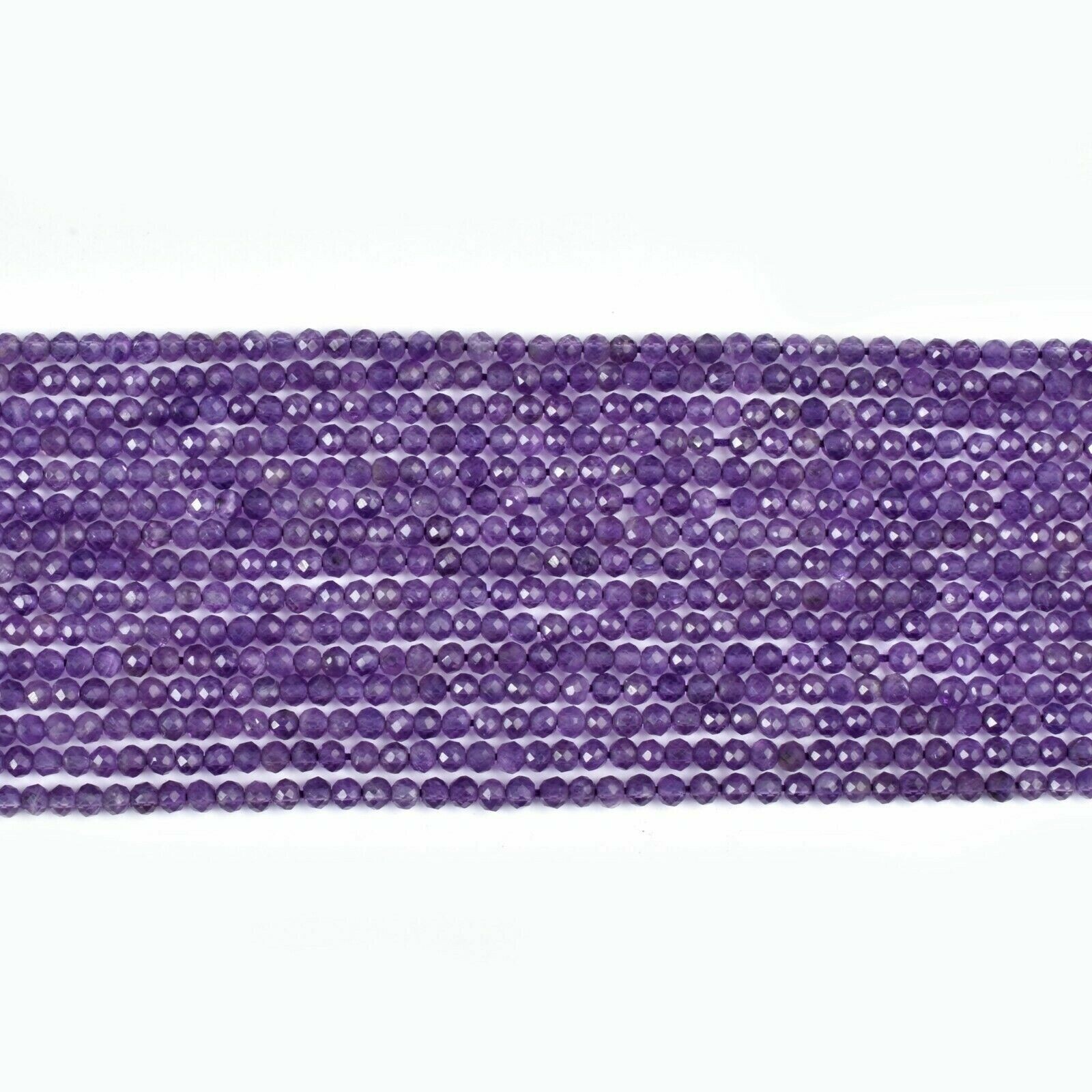Amethyst Rondelle Faceted 2mm, Natural Amethyst Loose Beads 12″inch 5 Strand