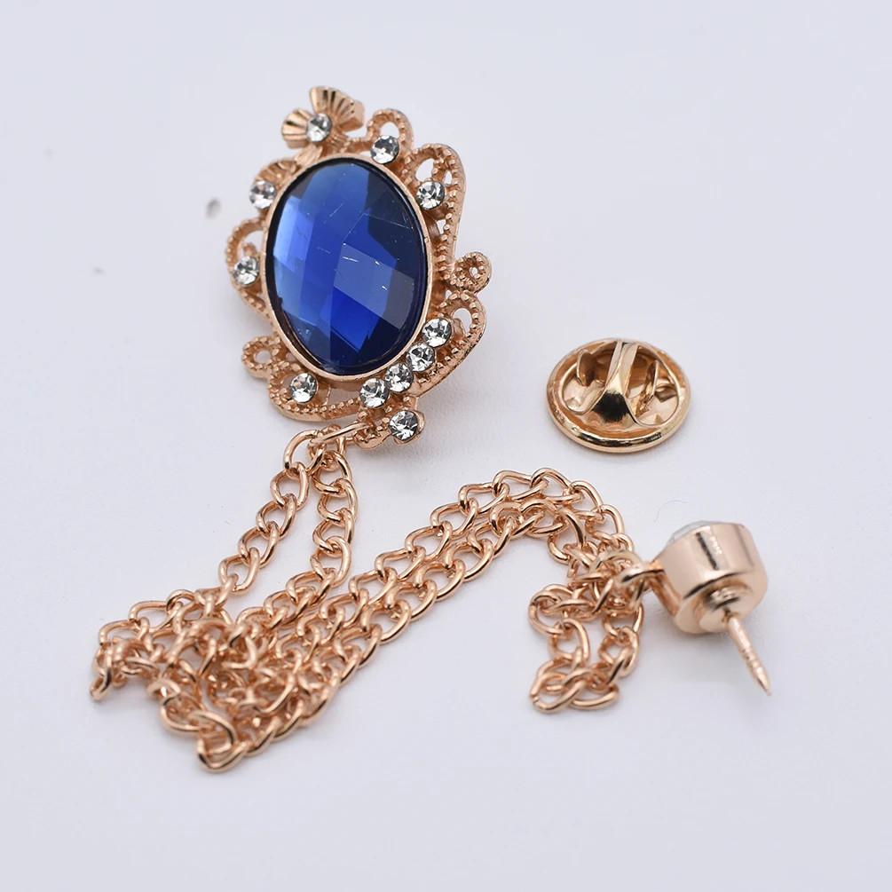 Fabric Lace Bow Brooches for Women Rhinestone Pearl Shirt Collar Pins.