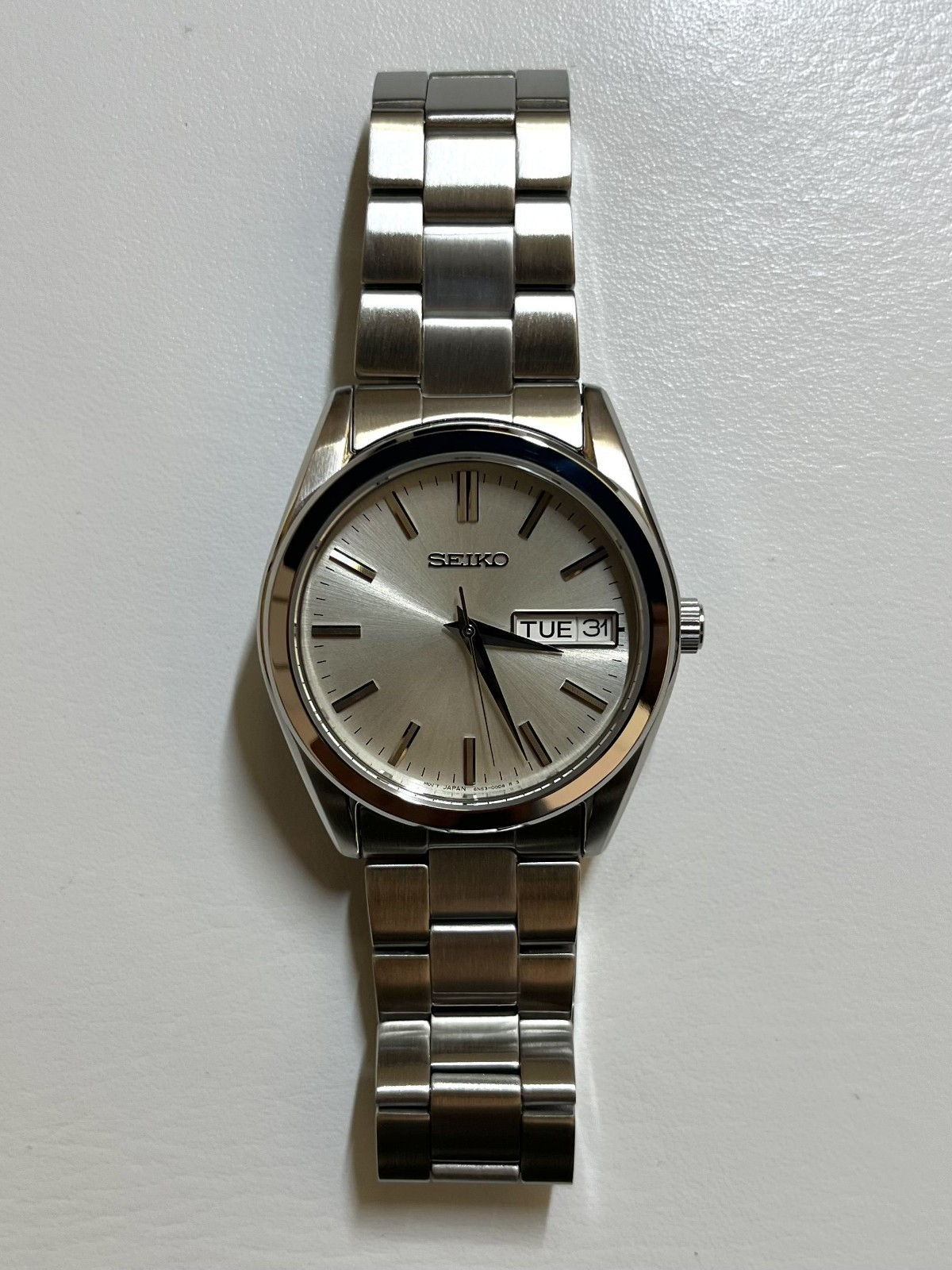 SEIKO SELECTION S SBTH007 Day Date Quartz Watch Champagne Gold Dial 37.4mm