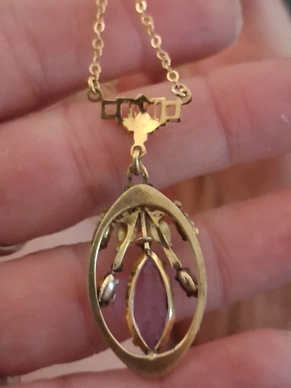 Beautiful Black Hills 12k Gold Gold Filled Amethyst Necklace
