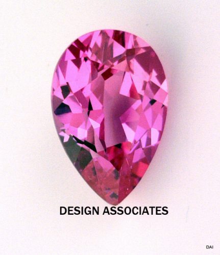 LAB CREATED PINK SAPPHIRE 8 x 5 MM PEAR CUT AAA