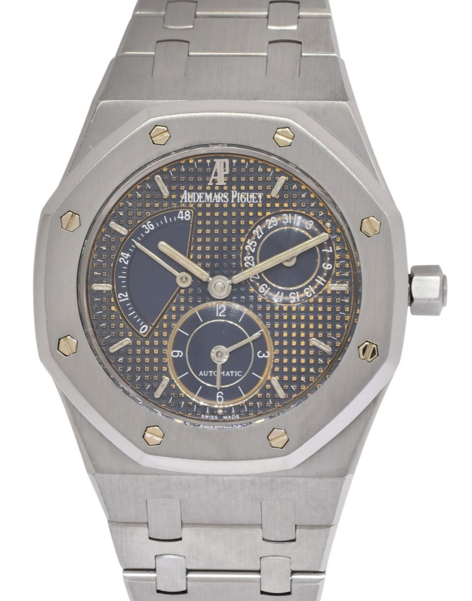 Audemars Piguet Royal Oak Dual Time Power Reserve Steel 36mm Watch 25730ST