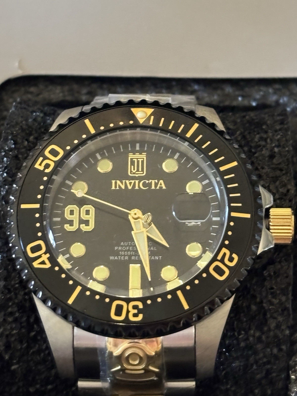 Invicta Jason Taylor Men’s Automatic Watch Black/Gold SS model 30212