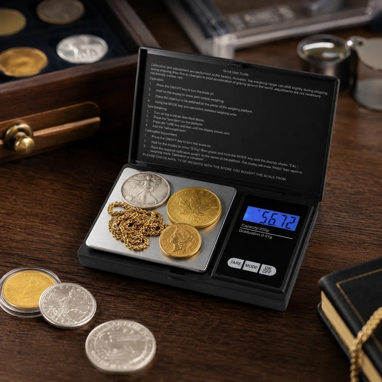 Digital Pocket Scale 1000g x 0.1g Gram | Gold Silver Coin Jewelry Herb Grain