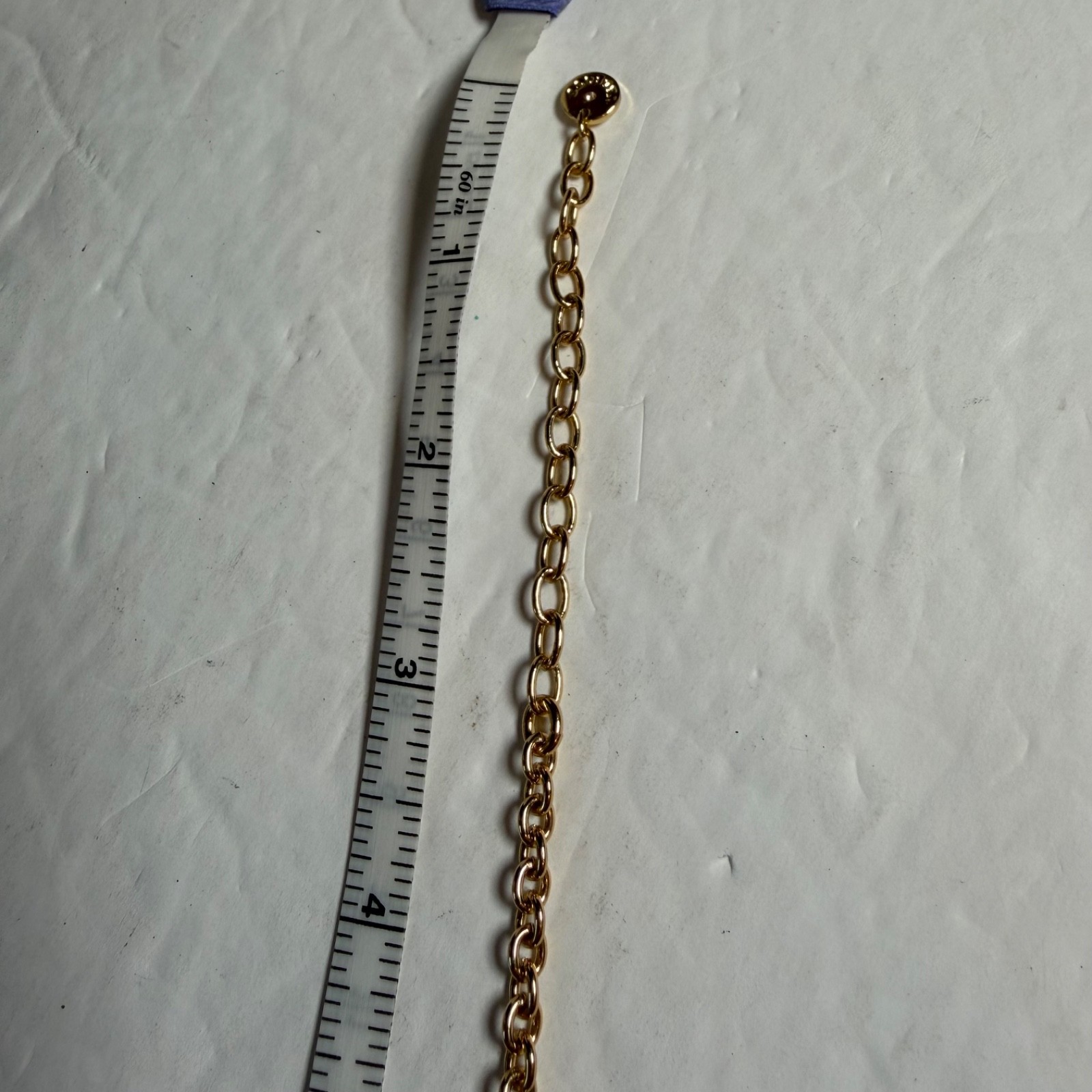 Talbots Gold Tone Enamel Link Necklace Red Blue Olive Green Statement 21″