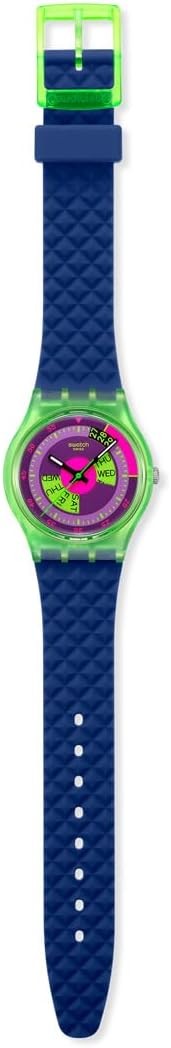Swatch GENT BIOSOURCED SWATCH NEON SKYCHART Wristwatch SO28G704, Unisex, Blue