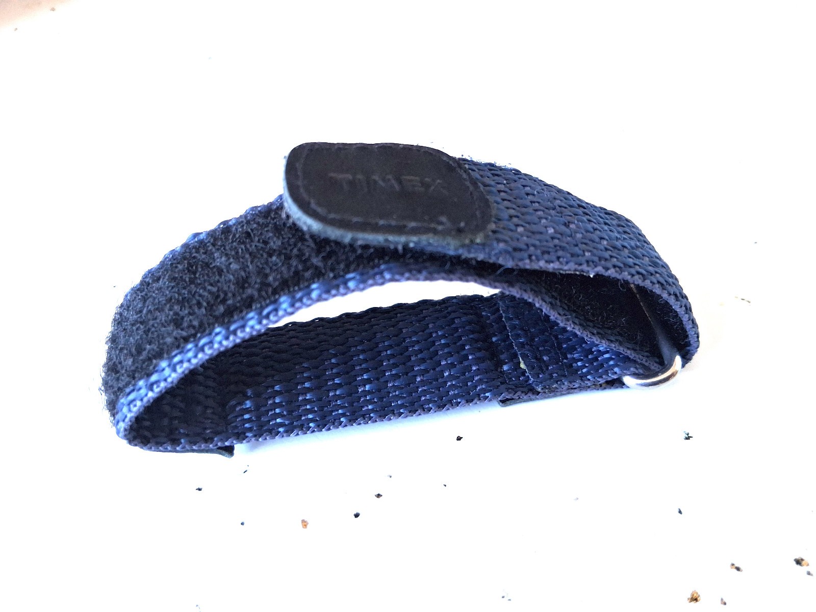 Timex Hook & Loop Navy Blue Nylon Watchband 18mm + Rubber sport band 18mm..Both!