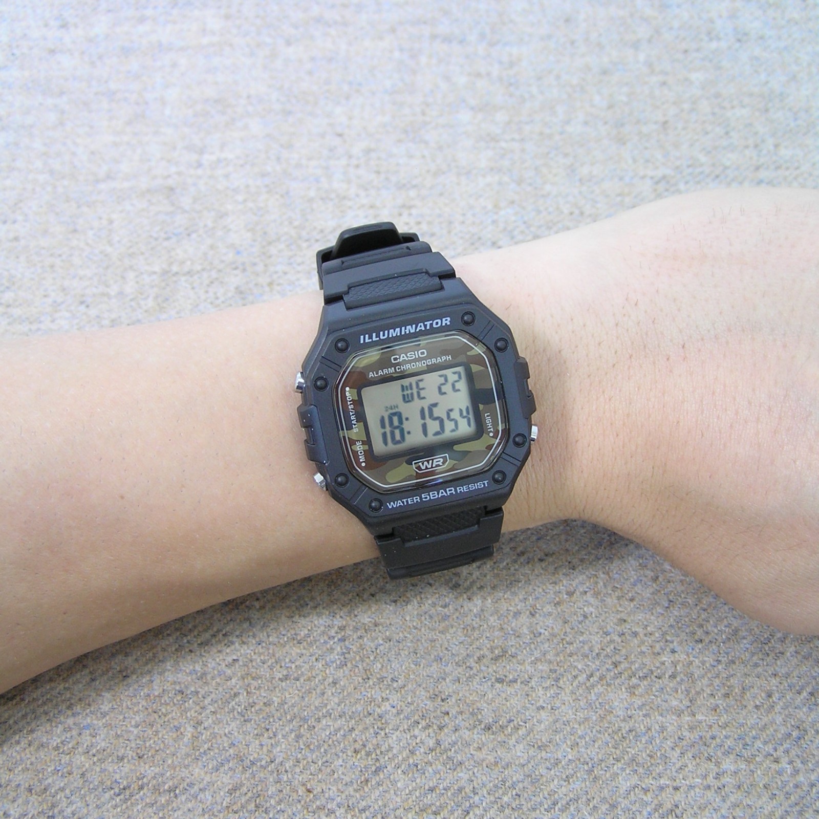UK STOCK CASIO W-218H-5BJF Japan Exclusive Digital Watch Classic Imported Model