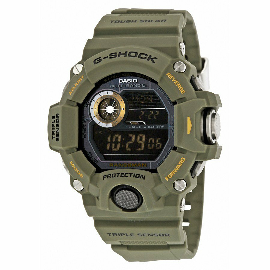 Genuine Casio G-Shock Rangeman GW-9400 GW-9400-3 resin rubber watch band green
