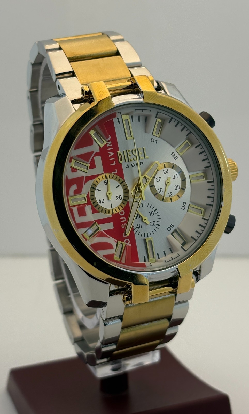 Refurbished Men’s Diesel 5 Bar Chrono Quartz White Dial Sub-Sec/Date Wristwatch