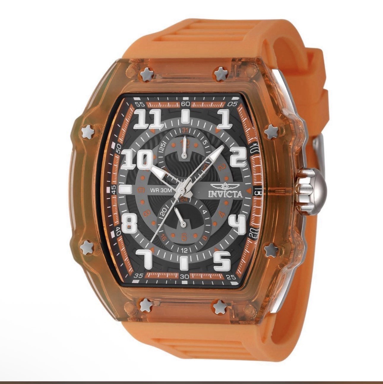 Invicta Racing Cyclone Quartz Men’s Watch 48446 48.5mm Orange Case – Orange Band