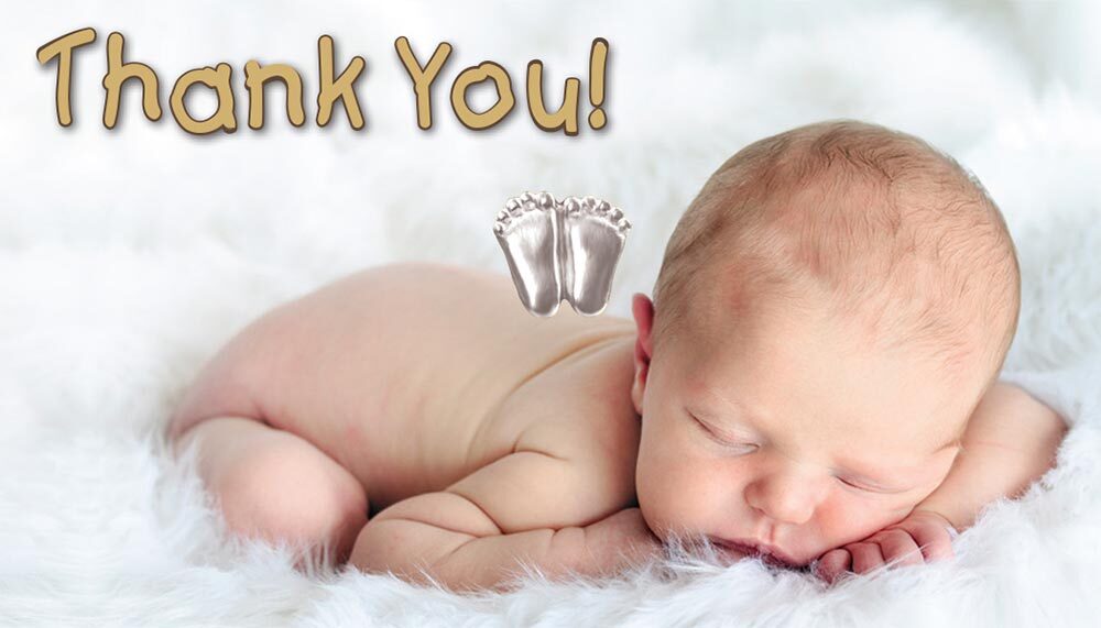 Precious Feet Silver-Colored, Generic Thank You Card Pro-Life Jewelry, Lapel Pin