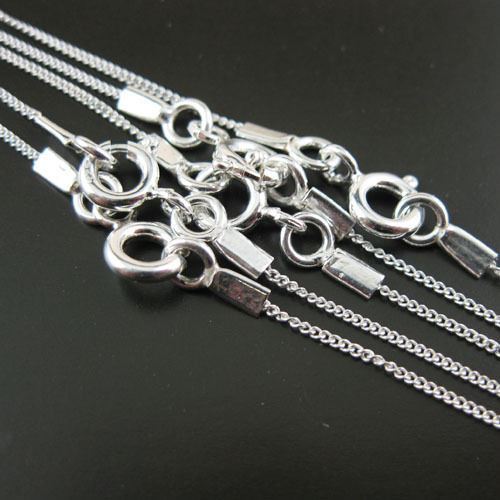 925 Sterling silver Findings Plain Tube Crimp End with Ring 8mm (10 pcs)