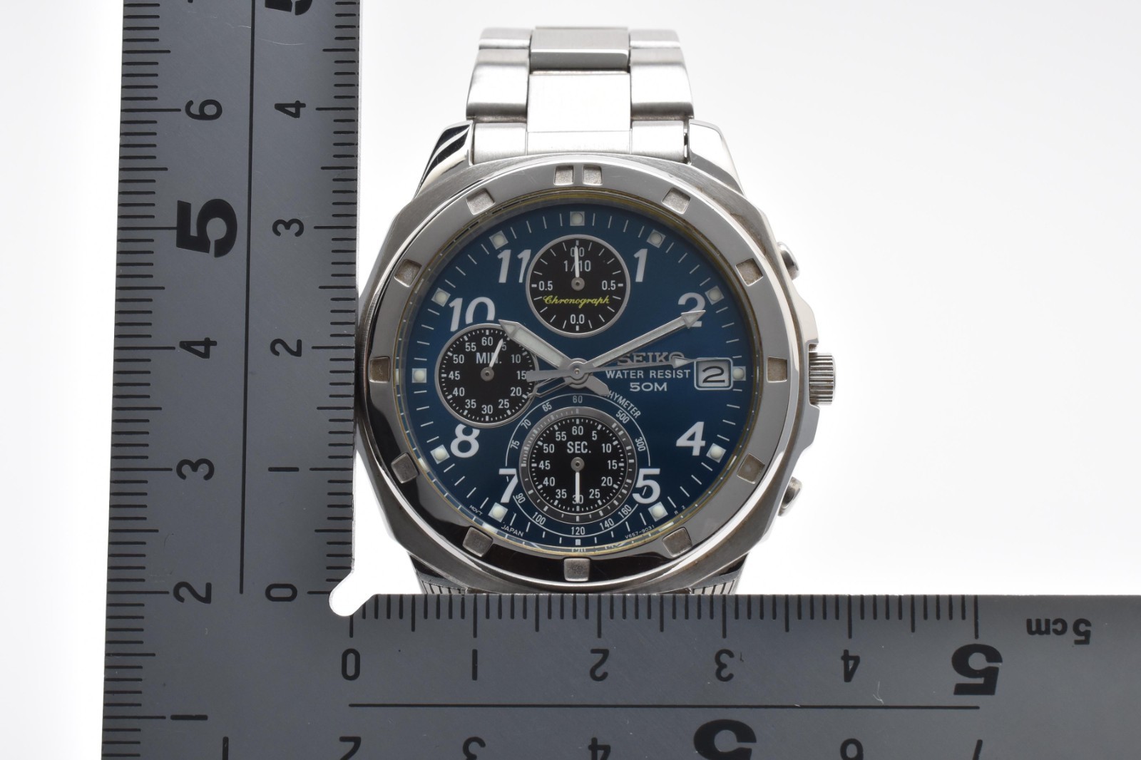 【NEAR MINT】Seiko Quartz Chronograph Watch V657-9010 from Japan