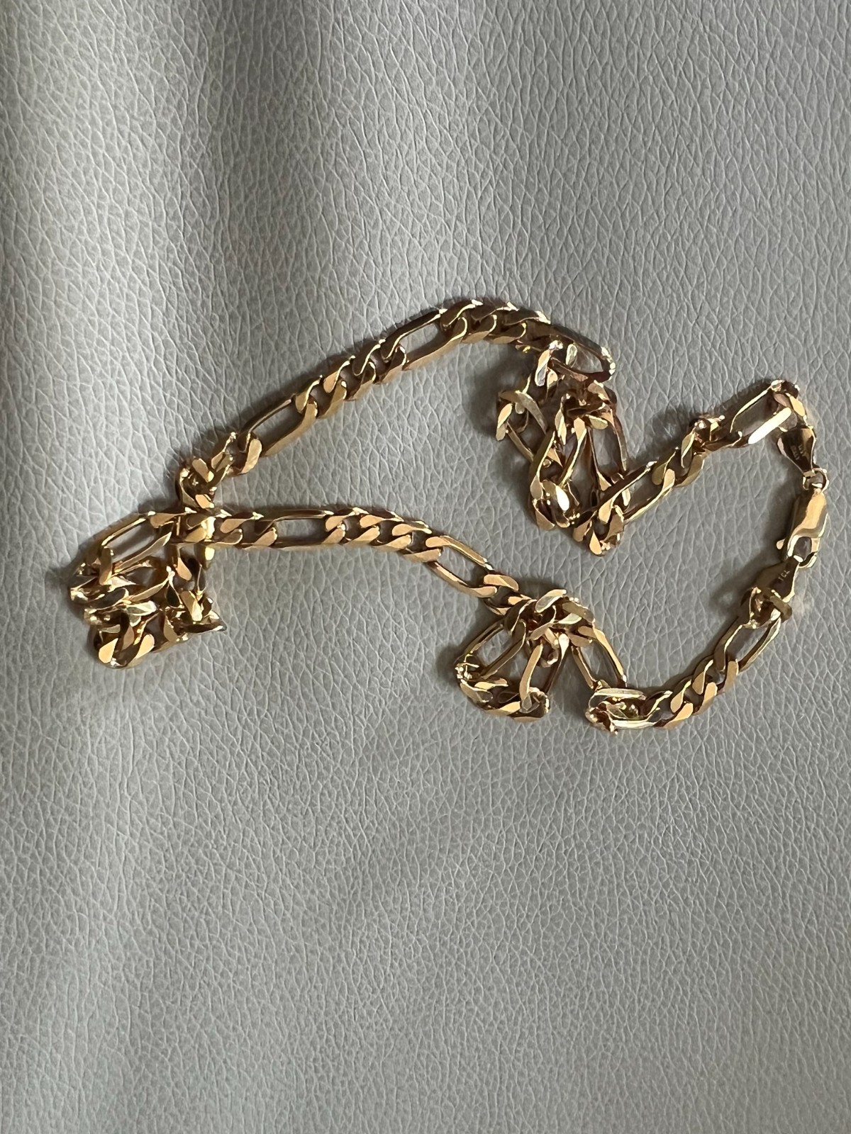 Italian 14k Yellow Gold Solid Figaro Chain Necklace 20″ 6mm 29.2 Grams