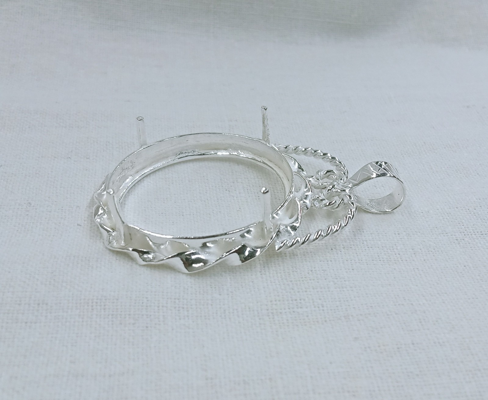 Solid 925 Sterling Silver Coin Bezel, Mount Frame Settings, Coin Mountings