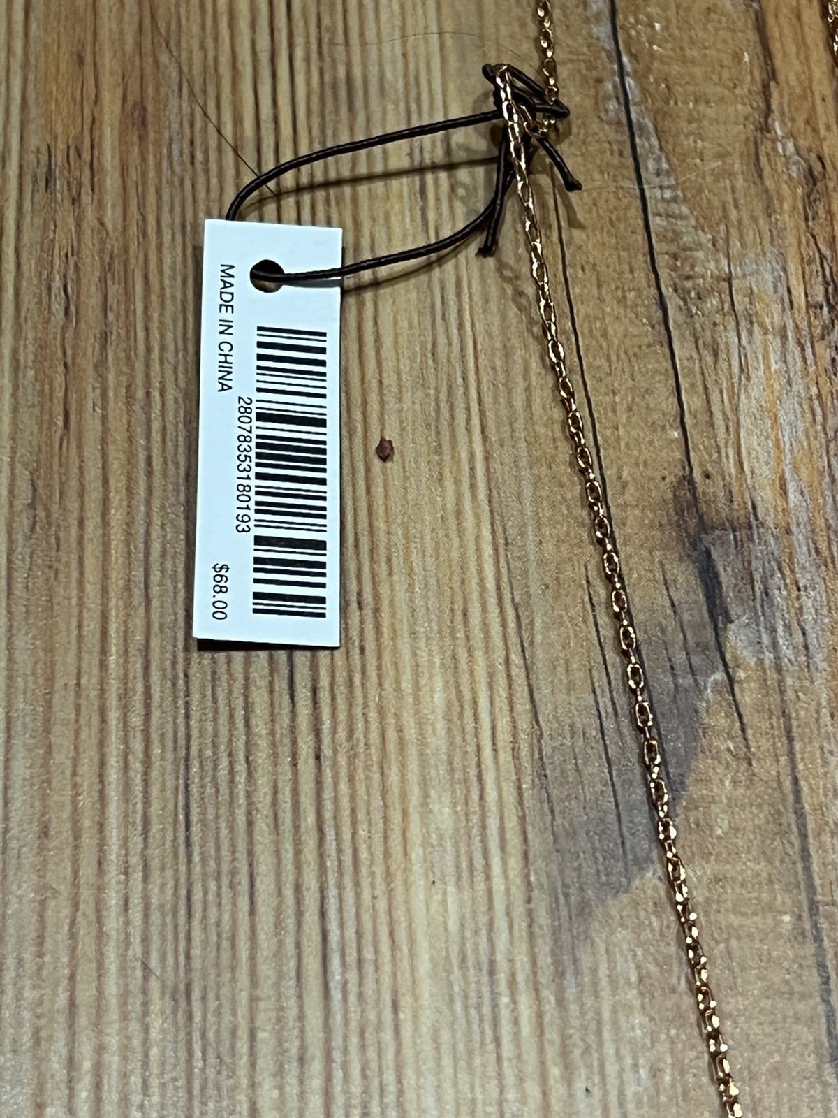 Henri Bendel Luxe Necklace, Rose Gold Tone, Feather Pendant, NWT