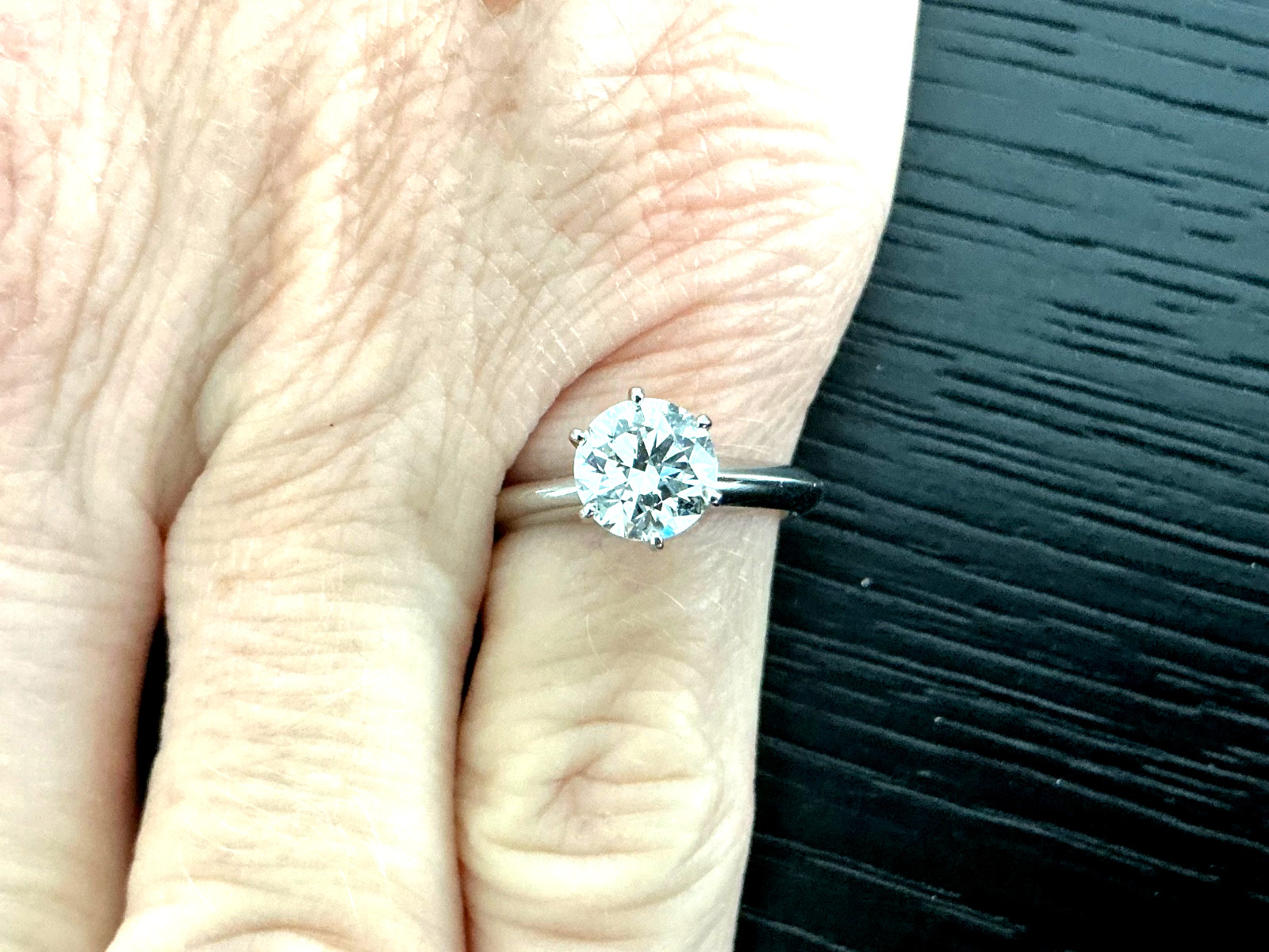 Tiffany & Co Platinum Diamond Round Engagement Ring 1.11 CT I VS2 3 EXC $18k NEW