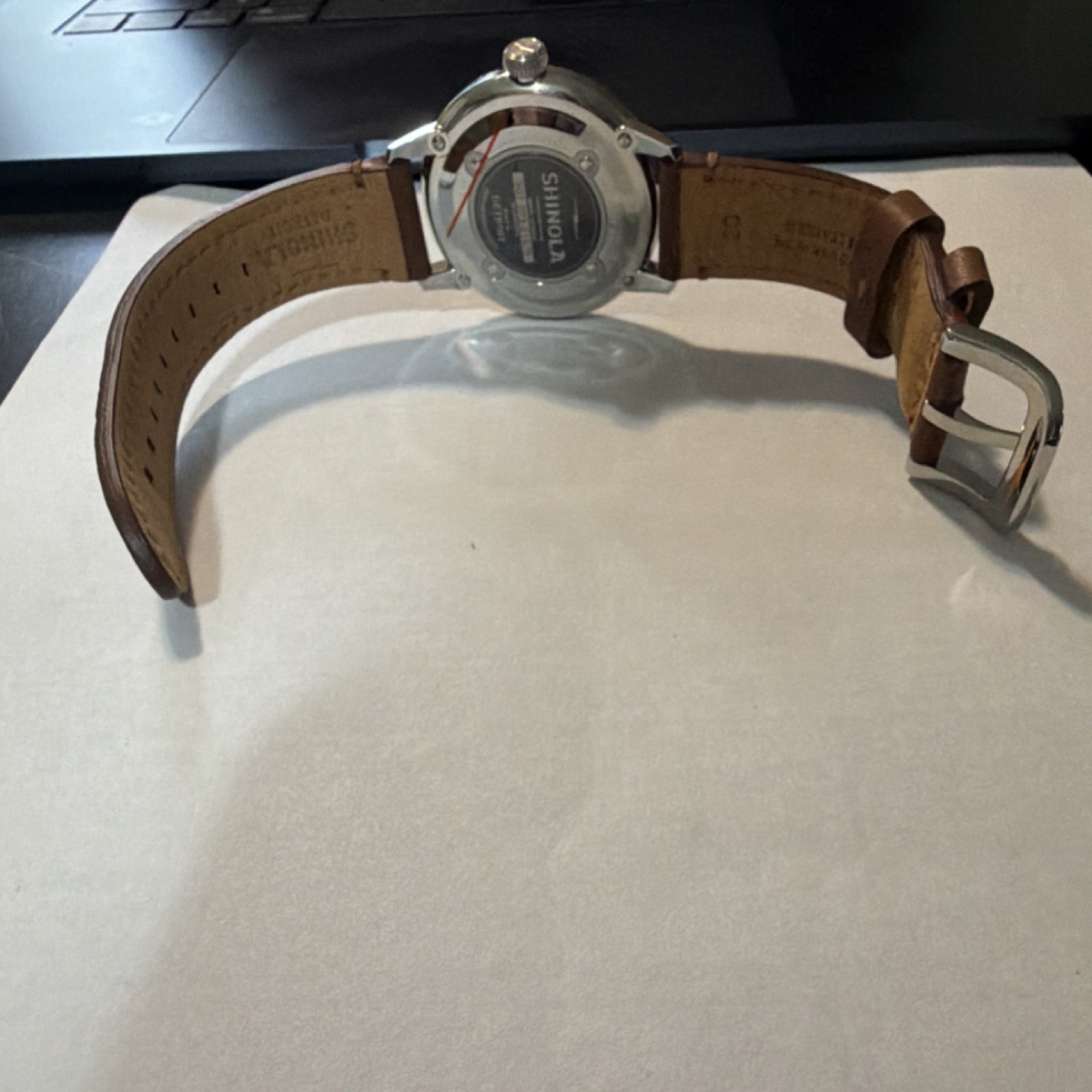 Shinola Argonite-1069 Men’s Blue Dial Brown Leather Quartz Classic Watch