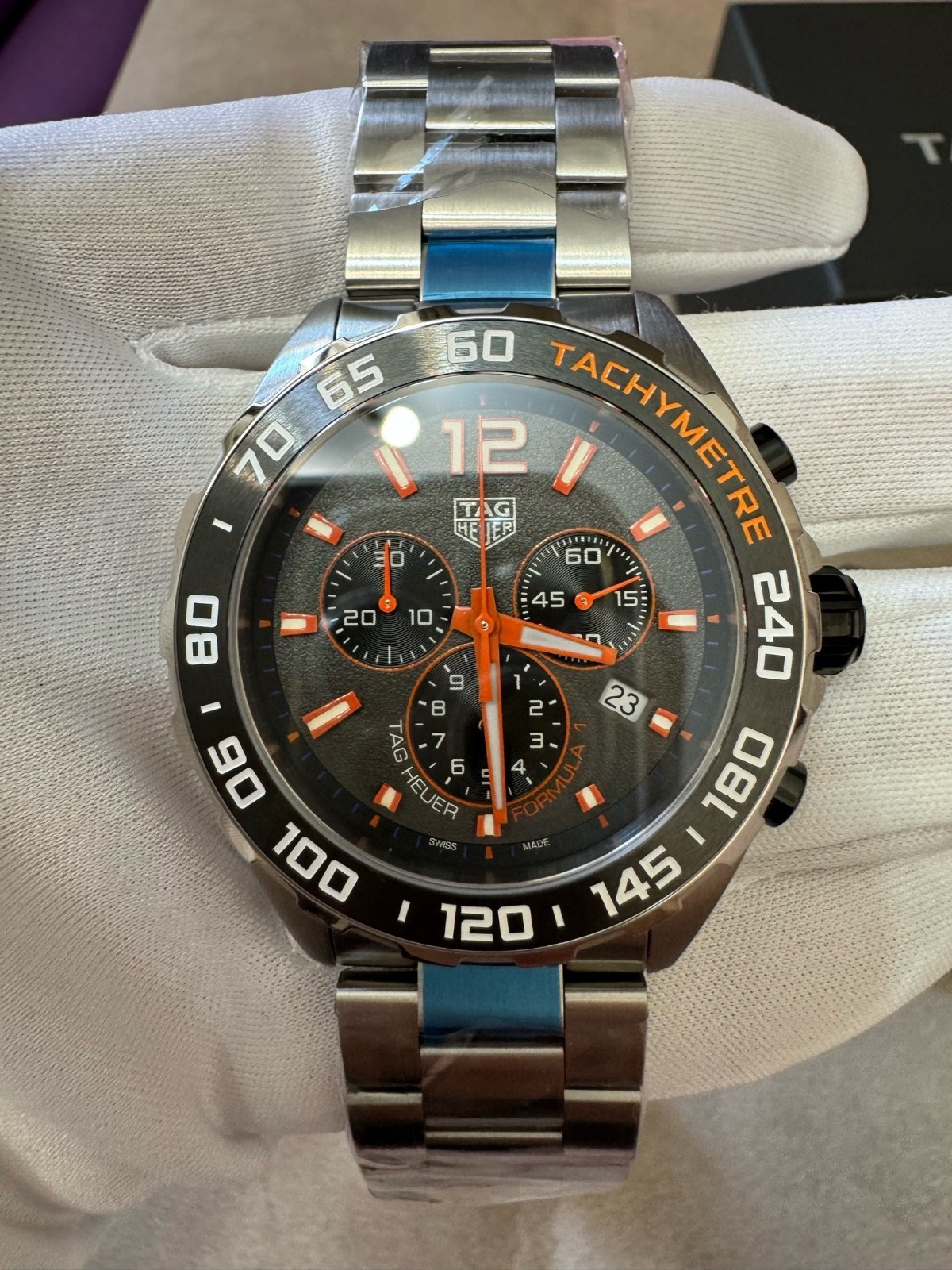TAG Heuer Formula 1 Quartz Chronograph Grey Orange Men’s Watch CAZ101AH.BA0842