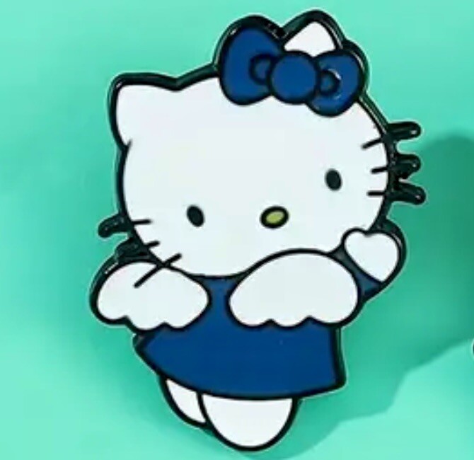 Hello Kitty Dressed As An Angel, Enamel, Alloy, Pin, Brooch