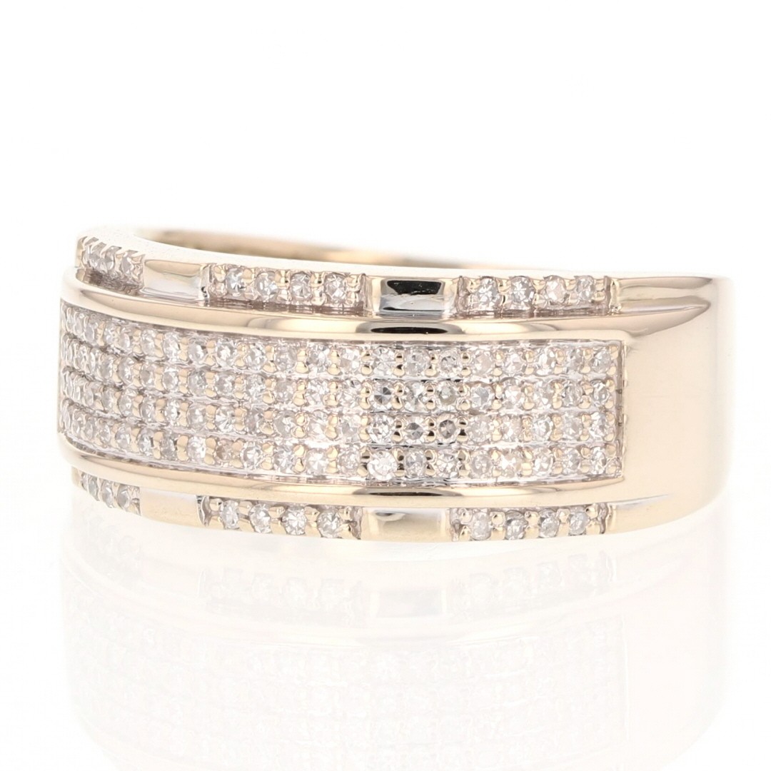 .31ctw Diamond Micro Pavé Set Cluster Wedding Band Ring 10k White Gold Size 7.75