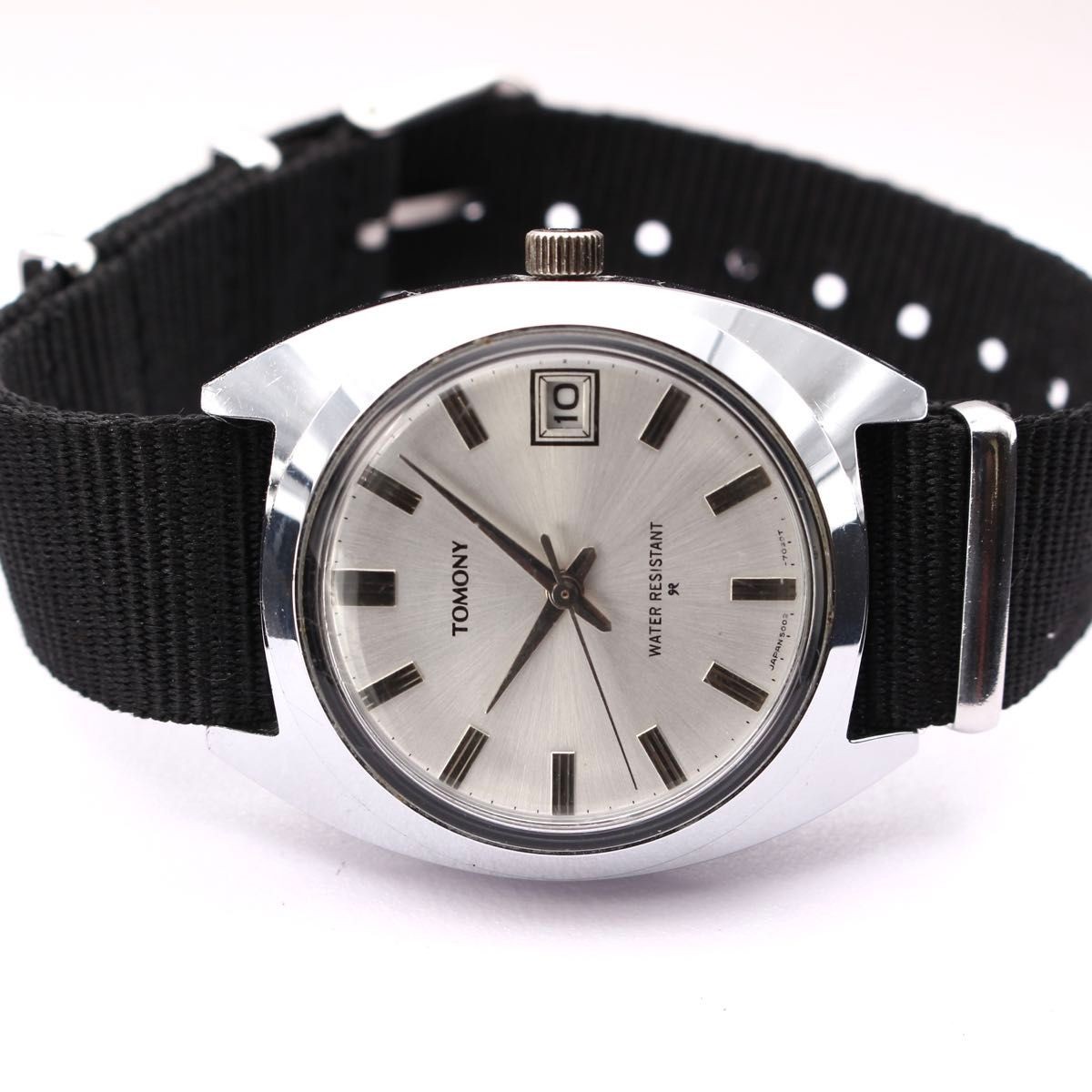 Seiko Tomony Hand Winding Watch 5000-7010 Silver Dial Japan Rare