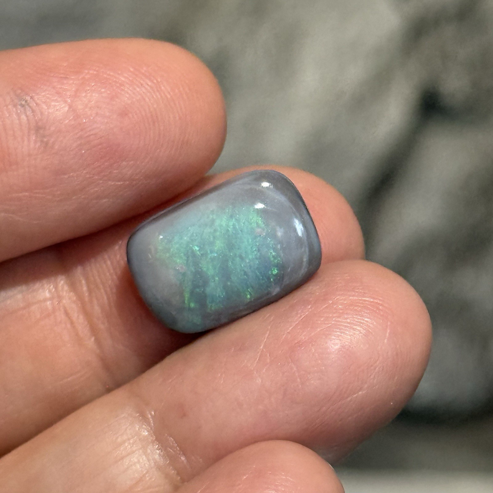7.10ct 15.7×10.6×5.4mm Solid Picture Australian Black Opal Cabochon Loose Gem