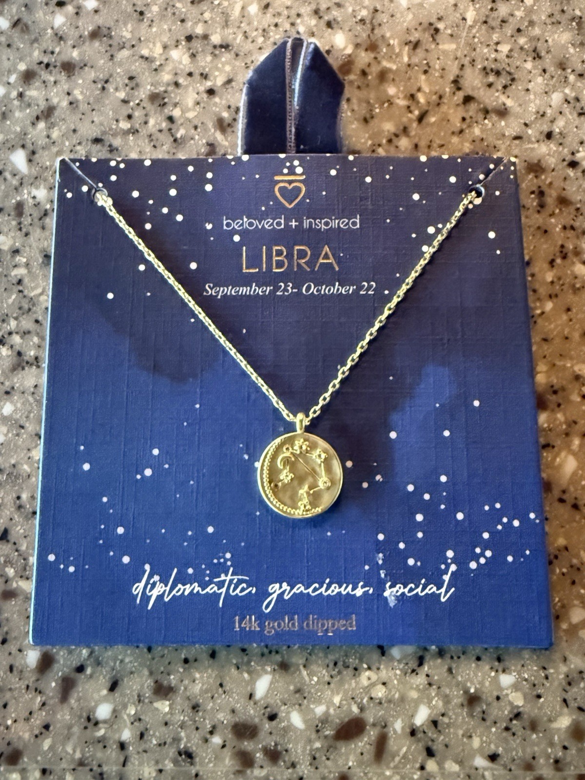 New Libra (Sept 23-Oct 22) beloved and inspired, 14K Gold Dipped Necklace!