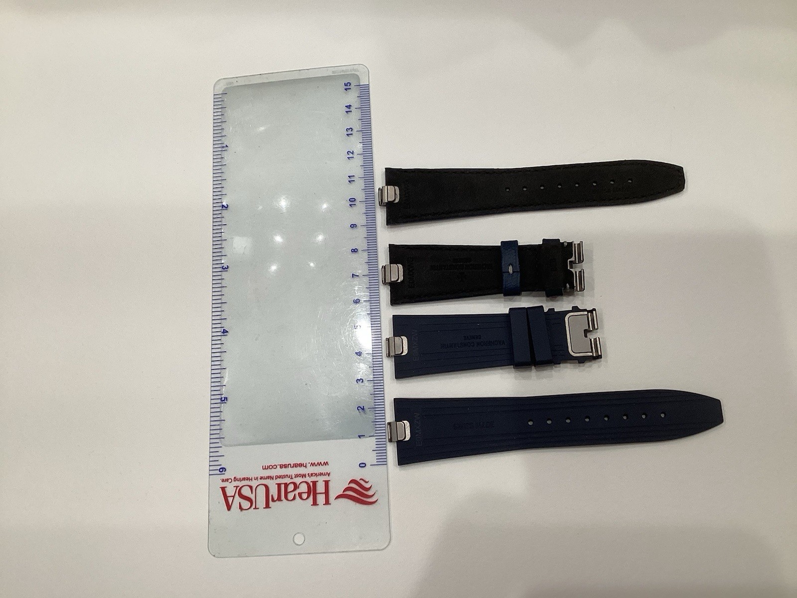Vacheron Constantin Overseas Gen3 Pair Blue Leather & Rubber Watch Strap OEM