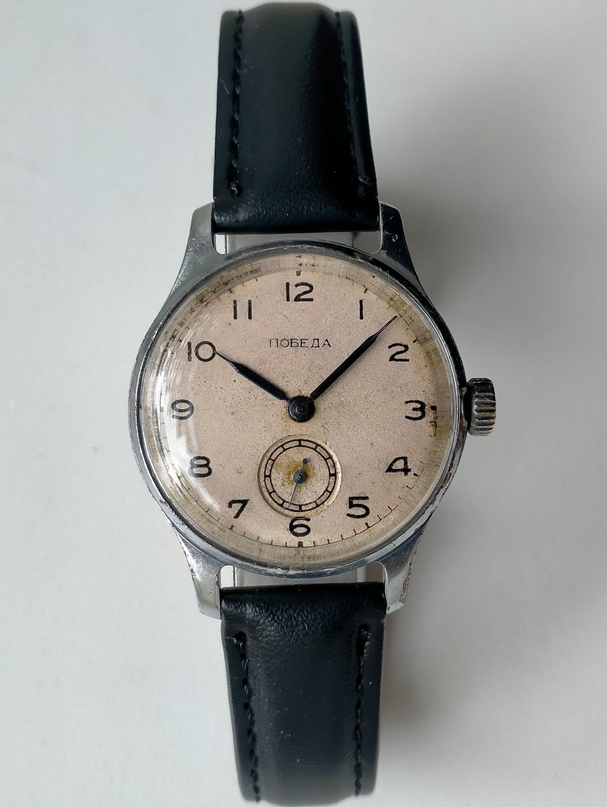 Pobeda 2602 Screw-Down Caseback Vintage Original Soviet Watch 1MChZ 1952