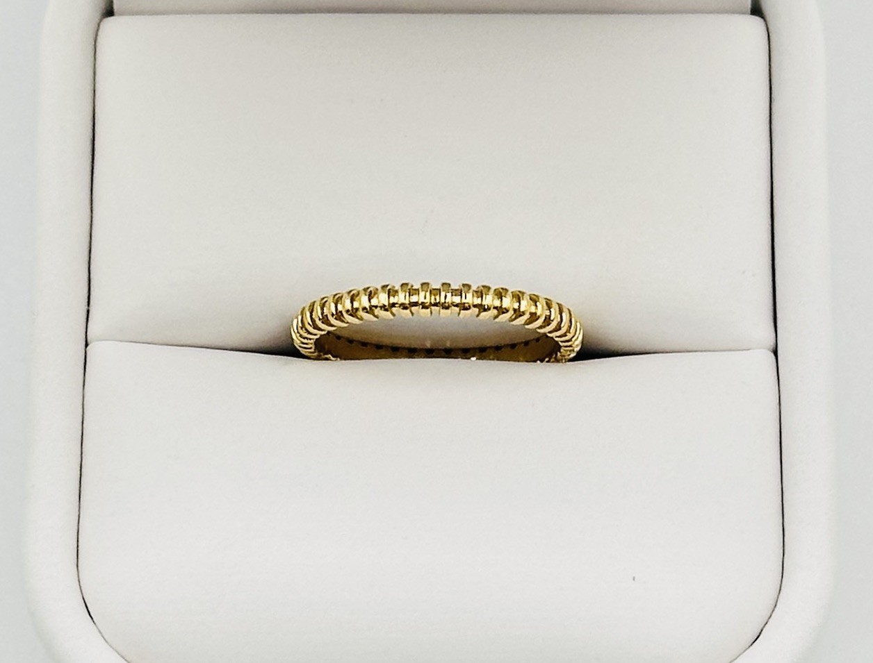 Solid Twisted 2.2mm Stackable Wedding Band Ring 18k Yellow Gold Size 5