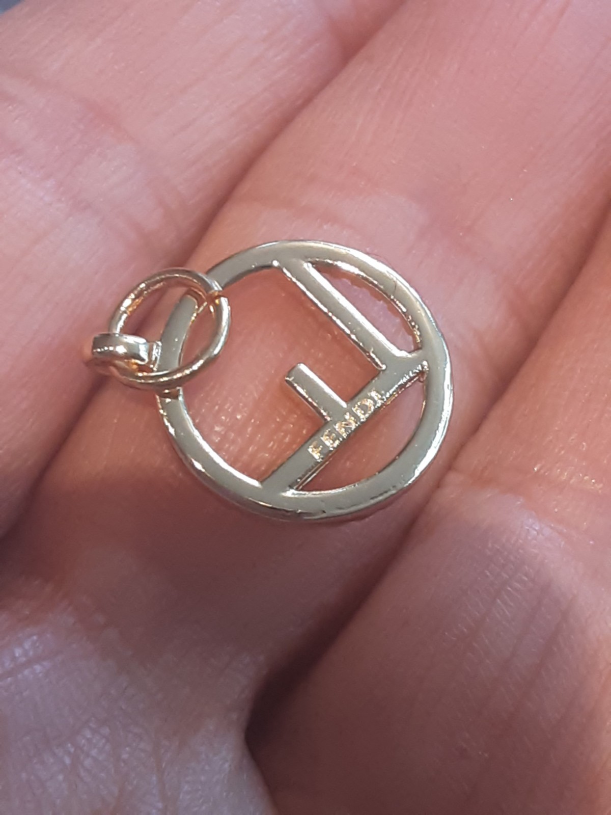 Fendi Pendant Zipper Pull silver 0.8 nch stamped